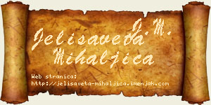 Jelisaveta Mihaljica vizit kartica